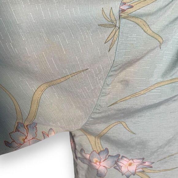 Tommy Bahama Shirt Green Tropical Floral Short Sleeve Short Sleeve Silk Hawaiian - Picture 5 of 7